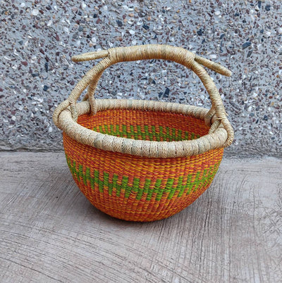 Medium storage Basket | Market Basket| Baby gift basket | Bolga market basket | Birthday Gift Basket | Ghana Basket| African Basket - AfricanheritageGH