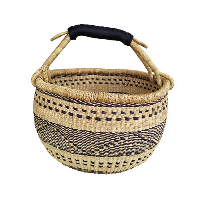 AFRICAN WOVEN BASKET, Market Basket, Storage Basket, Personalized Basket, Basket With Handle, Farmers Market, Large Basket , Wicker Basket