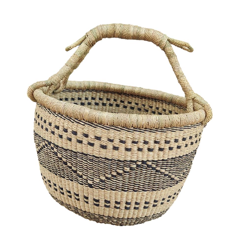 Ghana Woven Market Shopping Basket - AfricanheritageGH