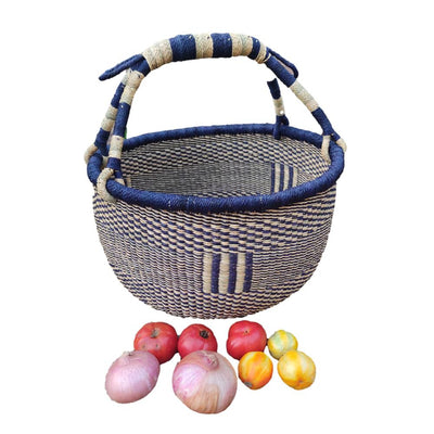 Fruit Basket | Farmers basket | Market Basket | Storage Basket | Straw basket | Market bag | Picnic Basket | Makeup Organizer | Bolga basket - AfricanheritageGH