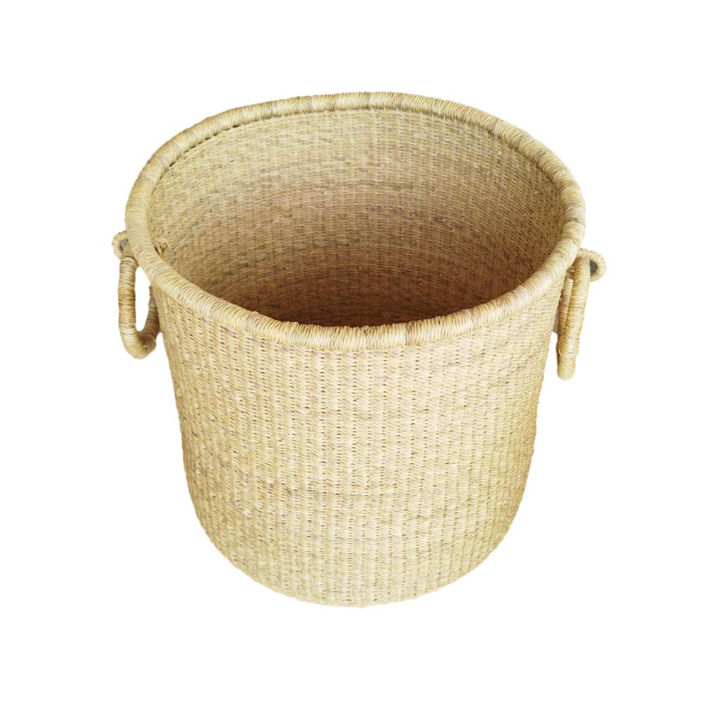 African Laundry Basket with Lid, Large Handmade Woven Laundry Room Decor, Bolga wicker storage Basket