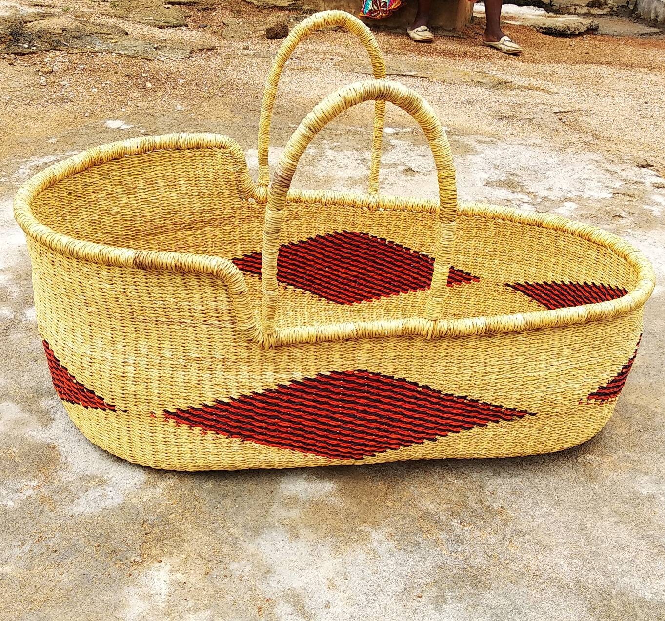 Moses basket for baby | platform bed | Baby shower gift | Baby bed | African moses basket | Gift for mom | Nursery decor | Baby gift - AfricanheritageGH