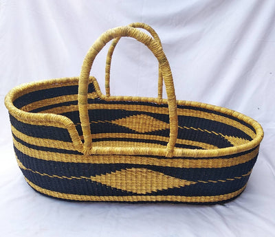 Nursery bed Decor| Moses bassinet |Baby mobile | Bolga basket | Nursery decor | African basket | Mothers day gift|Baby shower gift - AfricanheritageGH