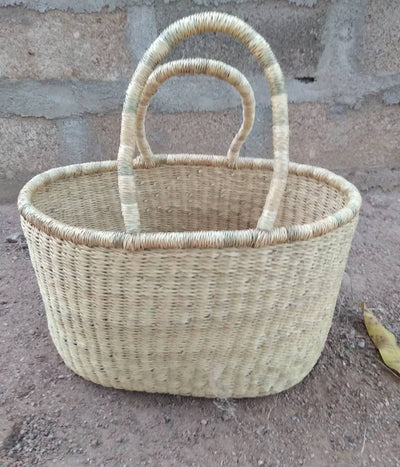 Woven basket | Wicker basket | Storage basket | Ester basket | Gift basket | Flower girl basket | African basket | Basket bag - AfricanheritageGH