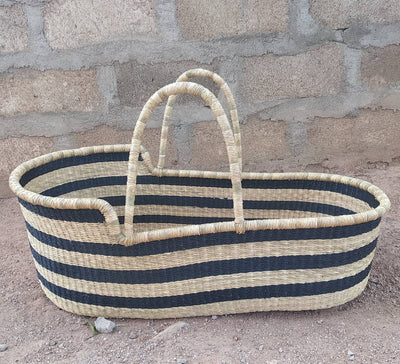 Moses Basket for baby | Baby nest|Baby shower gift | Baby bed | Baby bassinet | African Moses basket | Gift for Mom | Nursery Decor - AfricanheritageGH