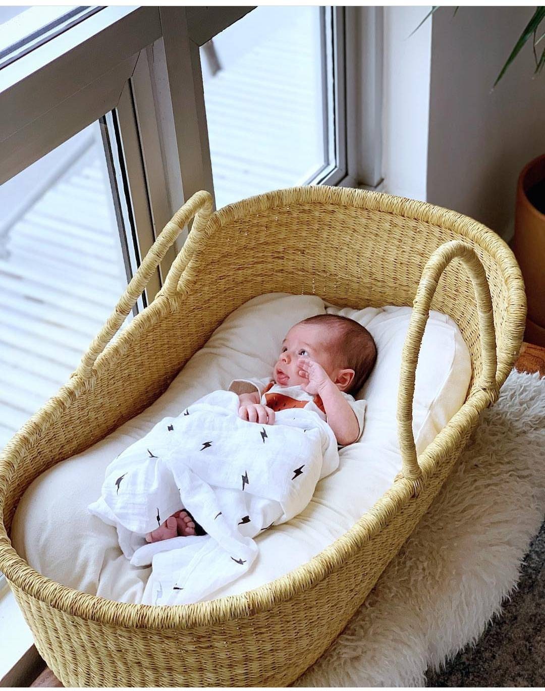 Moses basket for baby | Baby Moses Basket Bassinet | Baby shower gift | Baby bed | African moses basket | Gift for mom |Nursery decor - AfricanheritageGH