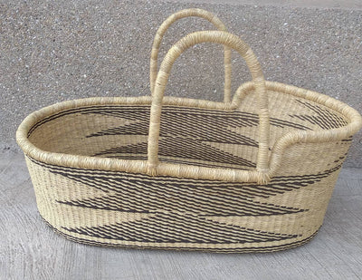 Moses basket for baby | Baby Bassinet| Baby shower gift | Baby bed | African moses basket | Gift for mom |Nursery decor | Baby gift|Bassinet - AfricanheritageGH