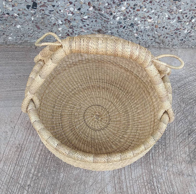 Storage basket | African basket | Bolga Market Basket | Woven basket | Straw bag | African market basket| handmade basket| Market Basket - AfricanheritageGH