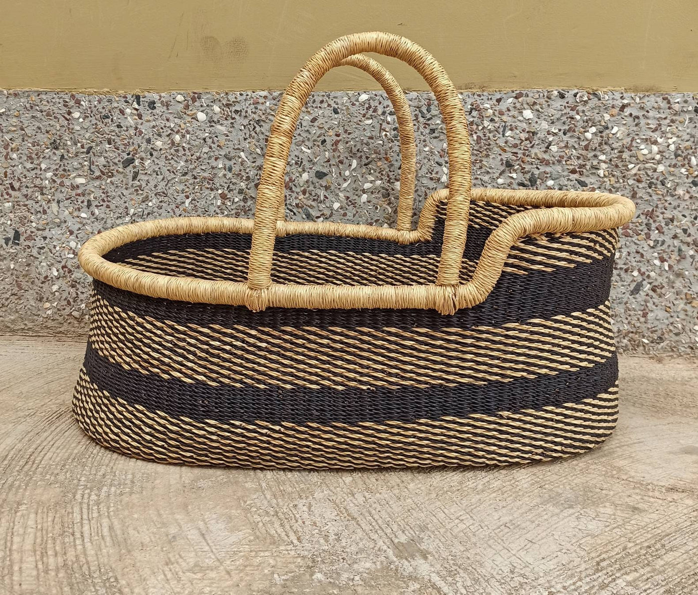 Moses bassinet | Nursery decor | Mothers day gift | Wicker bassinet | Baby cot | Baby basket | African basket | Moses basket for baby - AfricanheritageGH