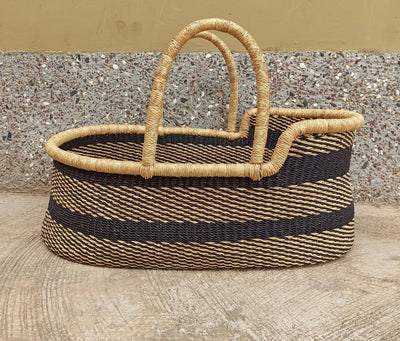 Moses bassinet | Nursery decor | Mothers day gift | Wicker bassinet | Baby cot | Baby basket | African basket | Moses basket for baby - AfricanheritageGH