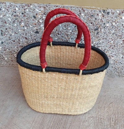 Storage basket | African basket | Bolga Market Basket | Woven basket | Gift basket | African market basket | handmade basket| Ester basket - AfricanheritageGH