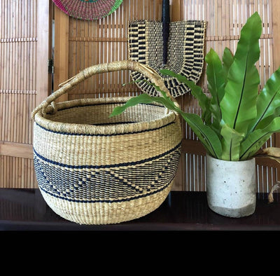 Storage basket | African basket | Straw basket | Woven basket | Gift basket | African market basket| handmade basket| Market Basket| - AfricanheritageGH