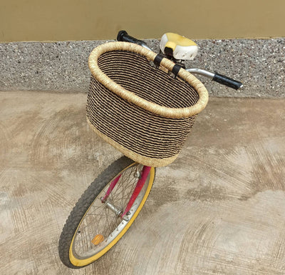 Bike Basket | Bike Accessories | Bolga Basket | Bicycle Basket | Bike Basket Dog | Basket For Bicycle | Bike Bag | Bike Front Basket - AfricanheritageGH