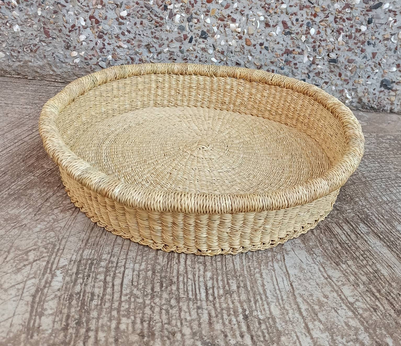 Fruit basket| Wall Basket | Fruit bowl | Tray basket | Tray decor | Tray for table | African handmade serving tray  | Kitchen tray - AfricanheritageGH