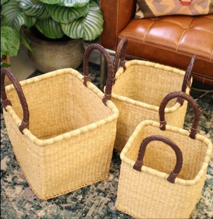 Book Gift Basket | Basket Planter | Mothers Day Gift Basket | Gardner Gift Basket | Garden Basket | Market Basket - AfricanheritageGH