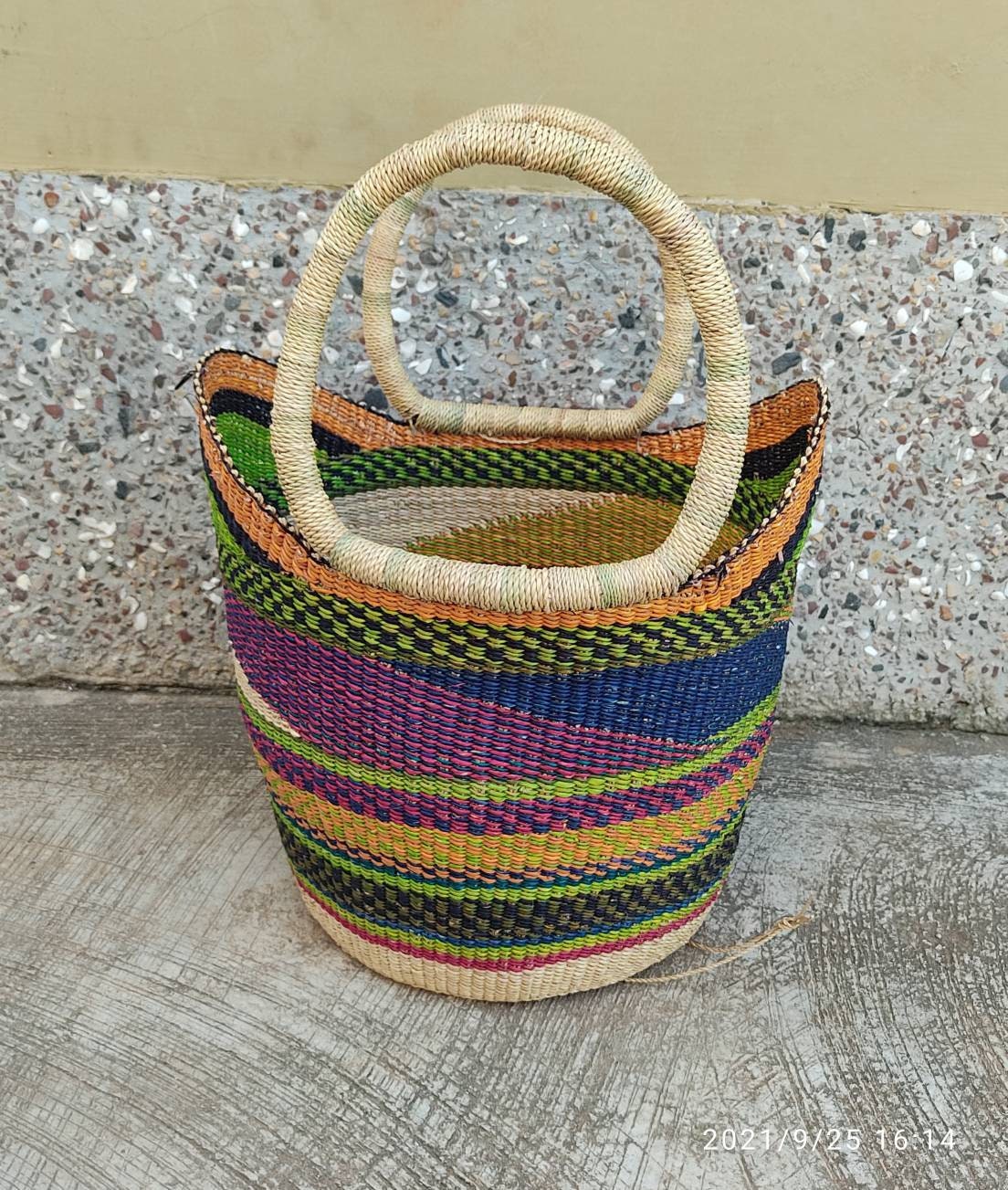 Large Ghana Market Basket - AfricanheritageGH