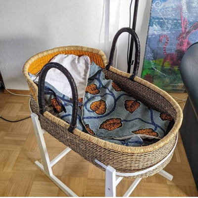Moses basket | Baby Basket | Baby nest | African Moses basket | Bolga basket | Nursery decor | Baby mobile | African basket | Baby bassinet - AfricanheritageGH