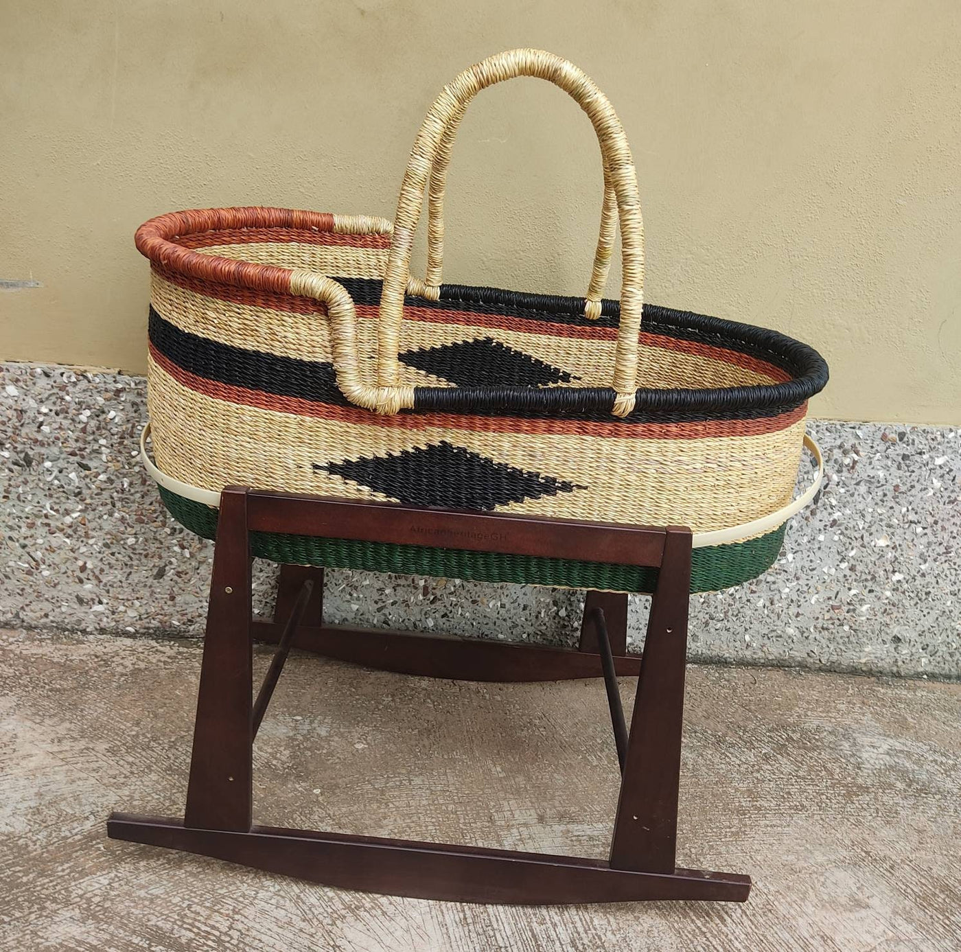Moses Basket | Woven Baby Basket | Newborn Gift Basket | Baby Gift Basket | Baby Shower Gift Basket | Nursery Basket | Ghana Basket