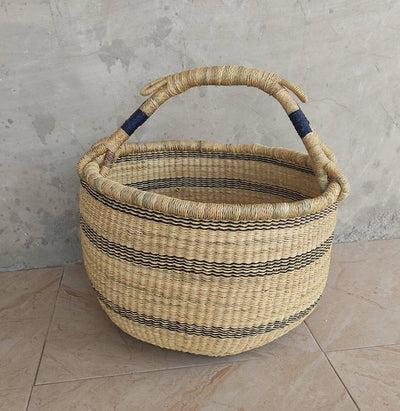 Ghana Market Basket | Storage basket | African basket | Straw basket | Woven basket | Gift basket | African market basket| - AfricanheritageGH