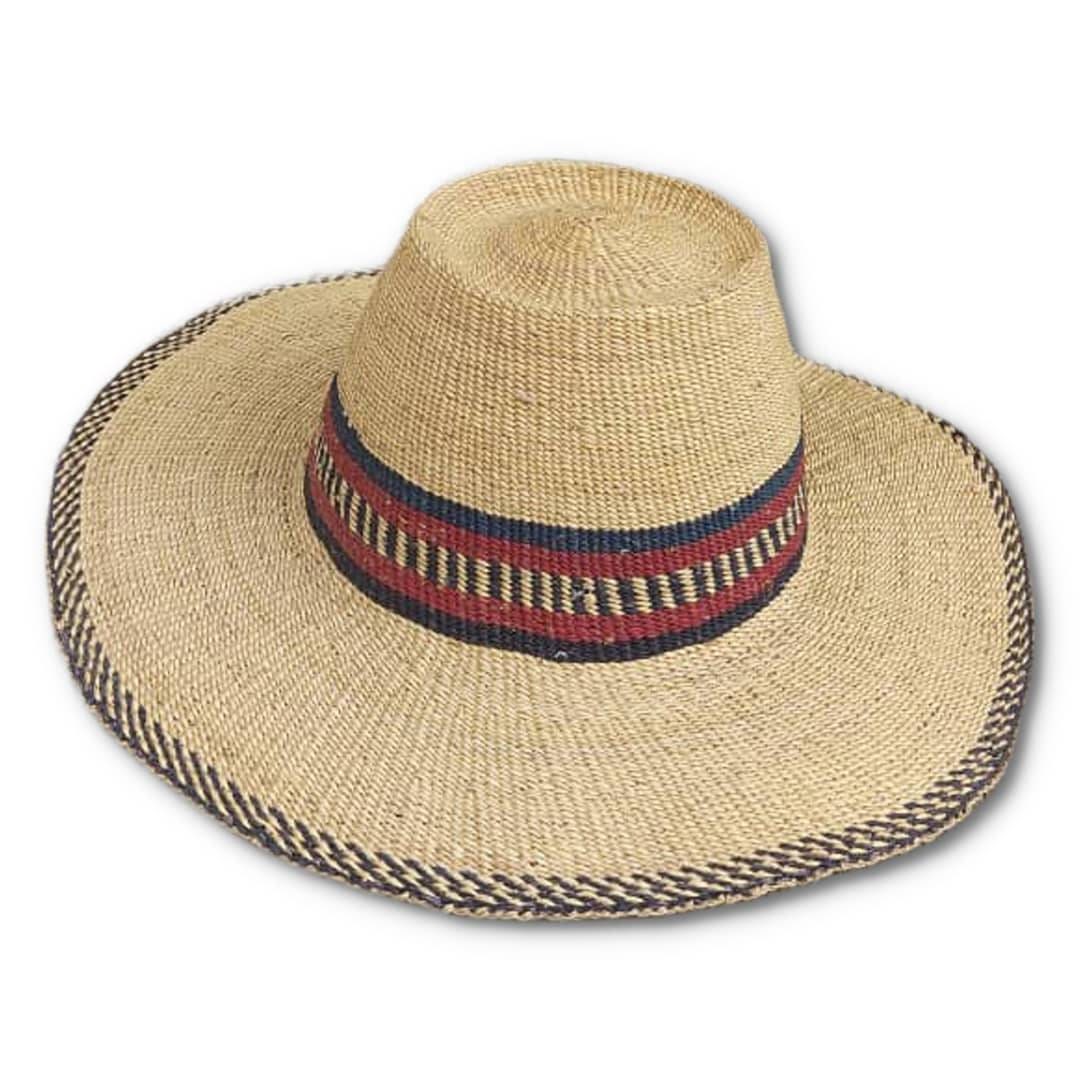 Straw hat | Floppy Beach Hat | Sun hat women | Custom embroidered hat - AfricanheritageGH