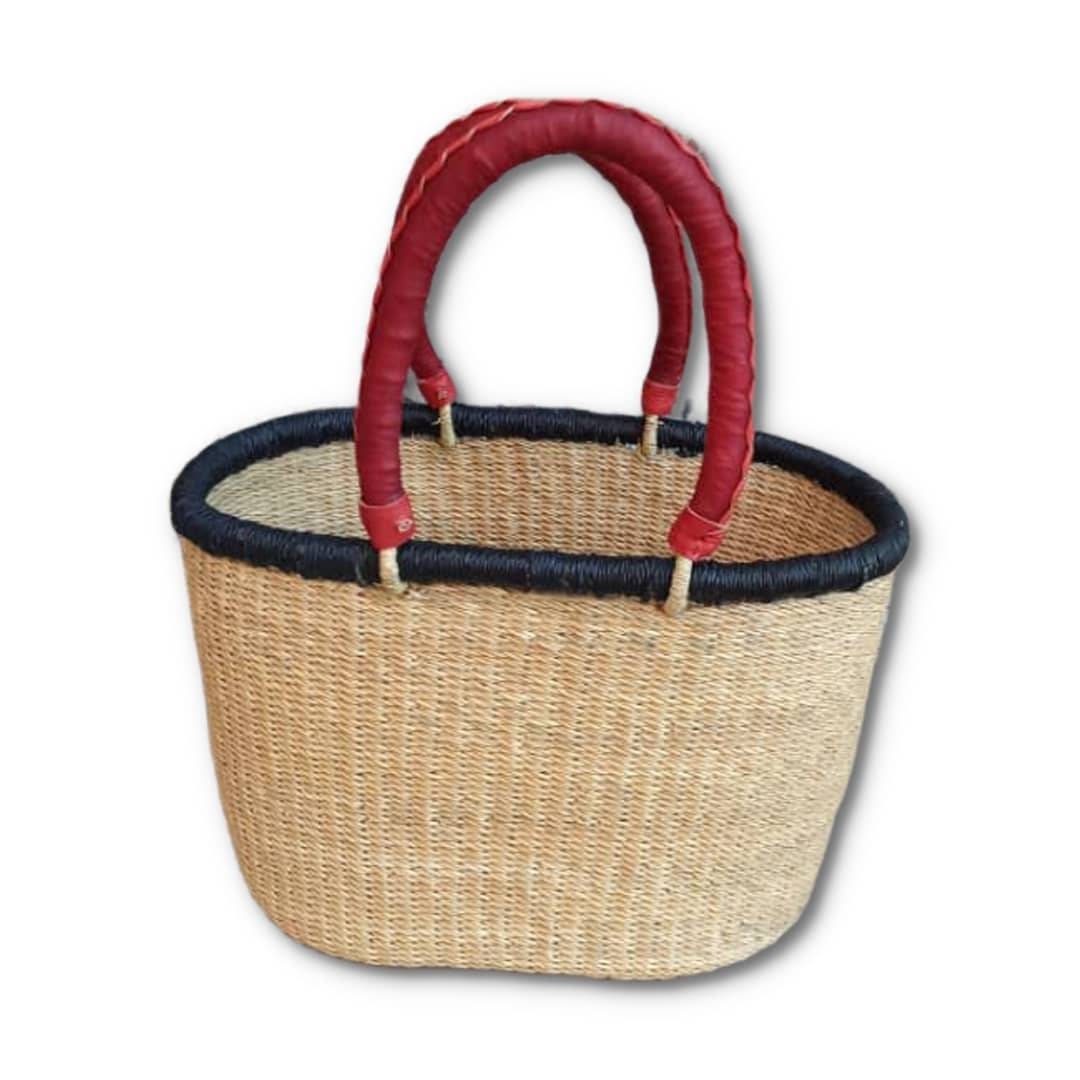 Storage basket | African basket | Bolga Market Basket | Woven basket | Gift basket | African market basket | handmade basket| Ester basket - AfricanheritageGH
