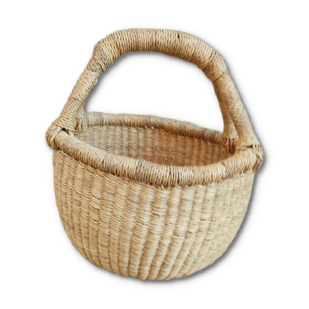 Small storage Basket | Bolga market basket | picnic basket |Market basket | Gift Basket | Woven Basket | African Basket| Fair trade Basket - AfricanheritageGH